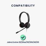 TV, Audio-Video si Foto - Portabile audio - Casti audio - Set 2 pernite casti Kwmobile pentru Jabra Evolve 20/20 SE/30/30 II/40/65, Spuma, negru - Infinity.ro