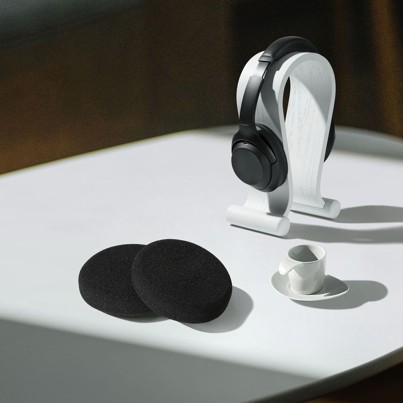 TV, Audio-Video si Foto - Portabile audio - Casti audio - Set 2 pernite casti Kwmobile pentru Jabra Evolve 20/20 SE/30/30 II/40/65, Spuma, negru - Infinity.ro