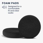 TV, Audio-Video si Foto - Portabile audio - Casti audio - Set 2 pernite casti Kwmobile pentru Jabra Evolve 20/20 SE/30/30 II/40/65, Spuma, negru - Infinity.ro