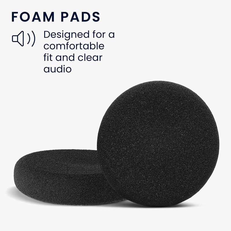 TV, Audio-Video si Foto - Portabile audio - Casti audio - Set 2 pernite casti Kwmobile pentru Jabra Evolve 20/20 SE/30/30 II/40/65, Spuma, negru - Infinity.ro