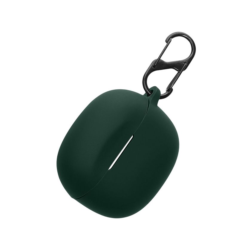 TV, Audio-Video si Foto - Portabile audio - Casti audio - Husa casti Kwmobile pentru Skullcandy Rail In-Ear Wireless, cu carabina, antizgarieturi, Silicon, verde - Infinity.ro