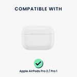 TV, Audio-Video si Foto - Portabile audio - Casti audio - Husa casti Kwmobile pentru Apple AirPods Pro 2, AirPods Pro, stand, antisoc, Termoplastic, transparent - Infinity.ro
