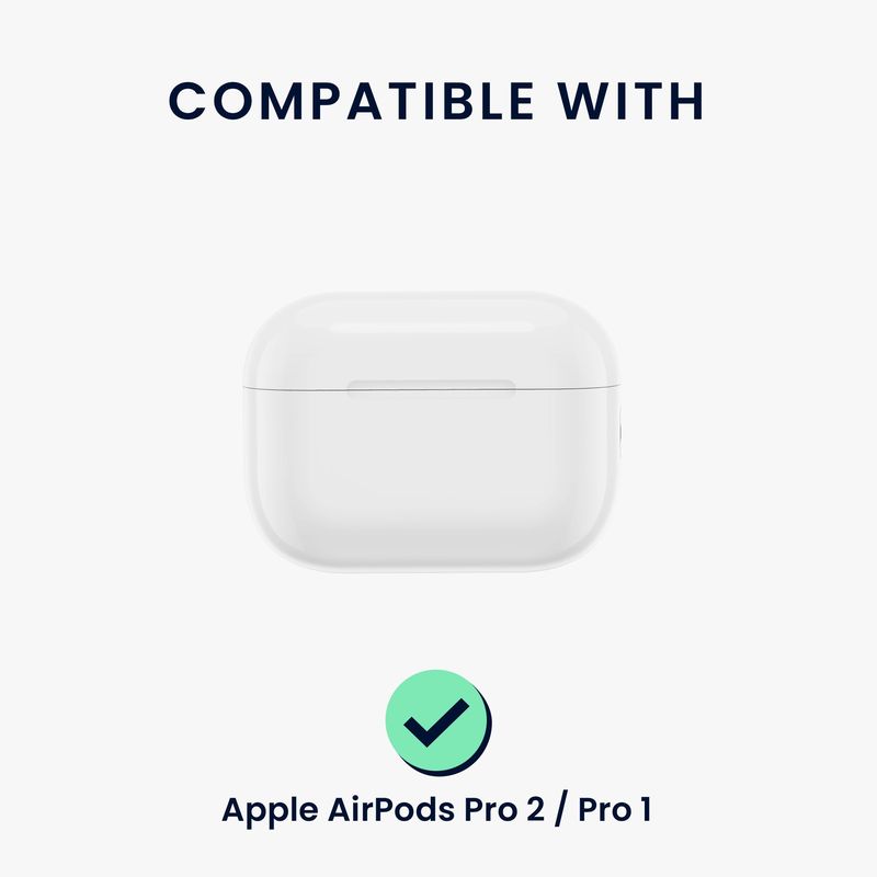 TV, Audio-Video si Foto - Portabile audio - Casti audio - Husa casti Kwmobile pentru Apple AirPods Pro 2, AirPods Pro, stand, antisoc, Termoplastic, transparent - Infinity.ro