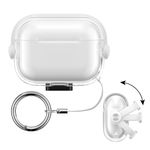 TV, Audio-Video si Foto - Portabile audio - Casti audio - Husa casti Kwmobile pentru Apple AirPods Pro 2, AirPods Pro, stand, antisoc, Termoplastic, transparent - Infinity.ro