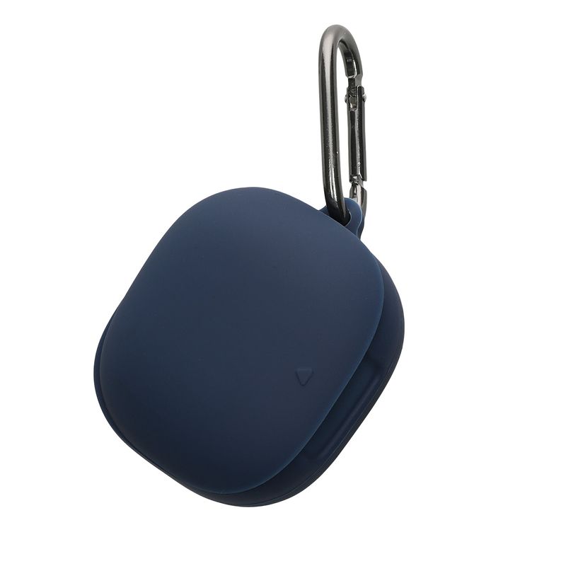 TV, Audio-Video si Foto - Portabile audio - Casti audio - Husa casti Kwmobile pentru Anker Soundcore Liberty 4 Pro, cu carabina, antizgarieturi, Silicon, albastru - Infinity.ro