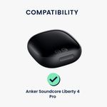 TV, Audio-Video si Foto - Portabile audio - Casti audio - Husa casti Kwmobile pentru Anker Soundcore Liberty 4 Pro, cu carabina, antizgarieturi, Silicon, albastru - Infinity.ro