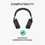 TV, Audio-Video si Foto - Portabile audio - Casti audio - Set 3 pernite casti Kwmobile pentru Sennheiser MOMENTUM 4 Wireless, antizgarieturi, confort sporit, Silicon, negru - Infinity.ro