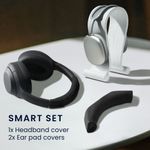 TV, Audio-Video si Foto - Portabile audio - Casti audio - Set 3 pernite casti Kwmobile pentru Sennheiser MOMENTUM 4 Wireless, antizgarieturi, confort sporit, Silicon, negru - Infinity.ro