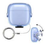 TV, Audio-Video si Foto - Portabile audio - Casti audio - Husa casti Kwmobile pentru Huawei FreeBuds SE 2, FreeBuds SE 3, stand, antisoc, Termoplastic, albastru, transparent - Infinity.ro