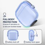 TV, Audio-Video si Foto - Portabile audio - Casti audio - Husa casti Kwmobile pentru Huawei FreeBuds SE 2, FreeBuds SE 3, stand, antisoc, Termoplastic, albastru, transparent - Infinity.ro