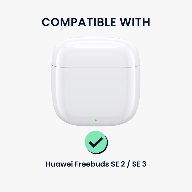 TV, Audio-Video si Foto - Portabile audio - Casti audio - Husa casti Kwmobile pentru Huawei FreeBuds SE 2, FreeBuds SE 3, stand, antisoc, Termoplastic, albastru, transparent - Infinity.ro