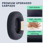 TV, Audio-Video si Foto - Portabile audio - Casti audio - Set 2 pernite casti Kwmobile pentru JBL Tune T760NC, Tune T750BTNC, Tune T710BT, Tune T700BT, Piele ecologica, albastru - Infinity.ro