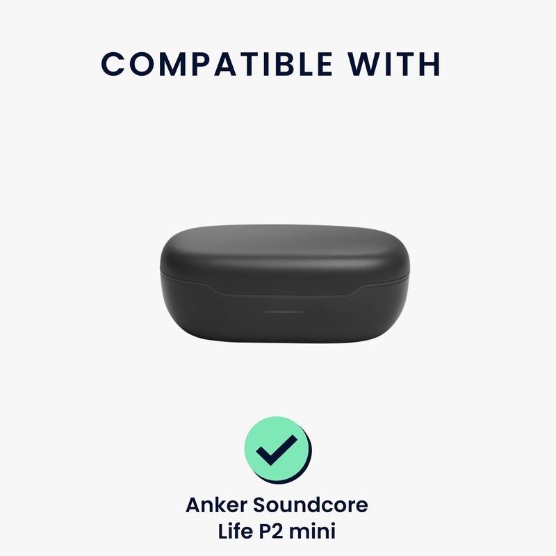 TV, Audio-Video si Foto - Portabile audio - Casti audio - Husa casti Kwmobile pentru Anker Soundcore Life P2 Mini, cu carabina, antizgarieturi, Silicon, multicolor - Infinity.ro