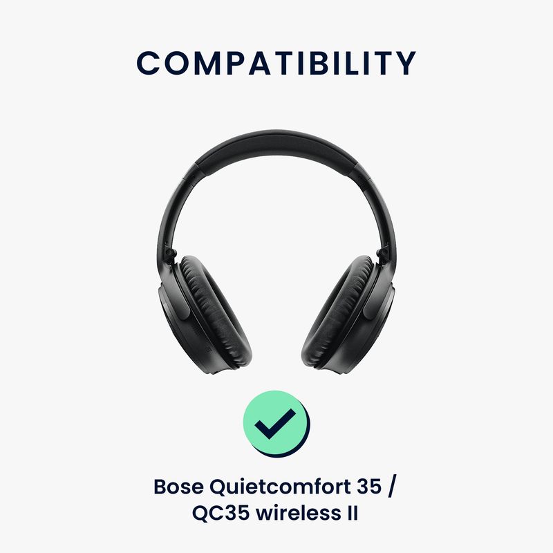 TV, Audio-Video si Foto - Portabile audio - Casti audio - Banda casti Kwmobile pentru Bose QuietComfort 35, QuietComfort 35 II, protectie la zgarieturi, Piele ecologica, negru - Infinity.ro