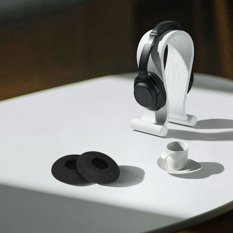 TV, Audio-Video si Foto - Portabile audio - Casti audio - Set 2 pernite casti Kwmobile pentru Logitech Biz 2300 USB Duo, Biz 2300 QD, Biz 2300 USB MS, confort, Spuma, negru - Infinity.ro