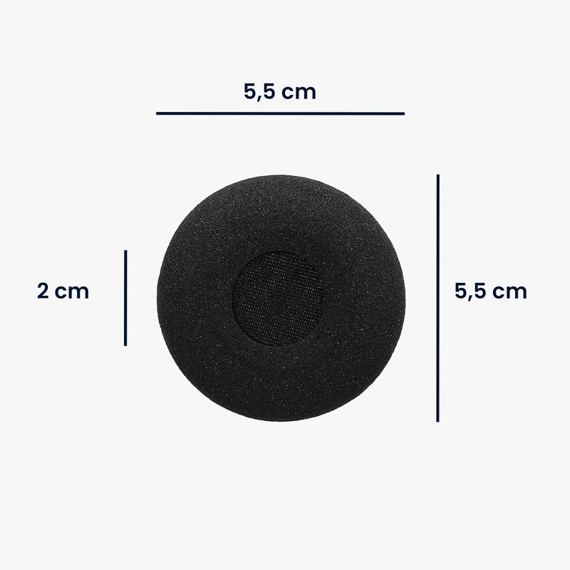 TV, Audio-Video si Foto - Portabile audio - Casti audio - Set 2 pernite casti Kwmobile pentru Logitech Biz 2300 USB Duo, Biz 2300 QD, Biz 2300 USB MS, confort, Spuma, negru - Infinity.ro