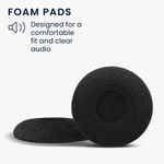 TV, Audio-Video si Foto - Portabile audio - Casti audio - Set 2 pernite casti Kwmobile pentru Logitech Biz 2300 USB Duo, Biz 2300 QD, Biz 2300 USB MS, confort, Spuma, negru - Infinity.ro