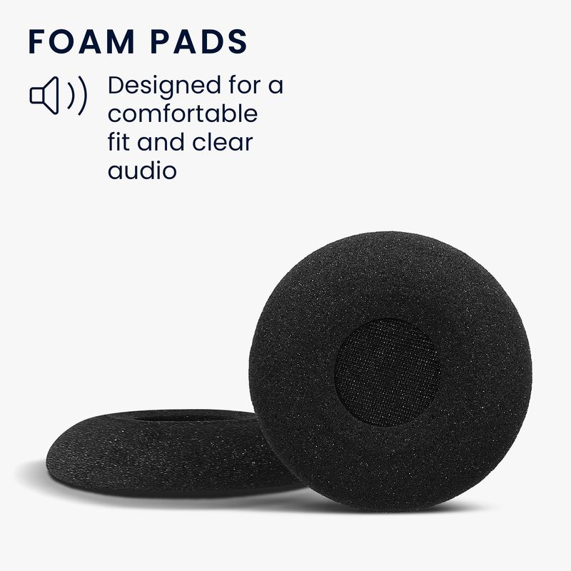TV, Audio-Video si Foto - Portabile audio - Casti audio - Set 2 pernite casti Kwmobile pentru Logitech Biz 2300 USB Duo, Biz 2300 QD, Biz 2300 USB MS, confort, Spuma, negru - Infinity.ro