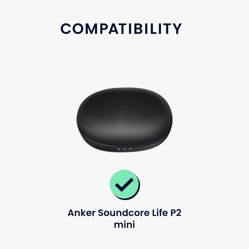 TV, Audio-Video si Foto - Portabile audio - Casti audio - Husa casti Kwmobile pentru Anker Soundcore Life P2 Mini, cu carabina, antizgarieturi, Silicon, portocaliu - Infinity.ro