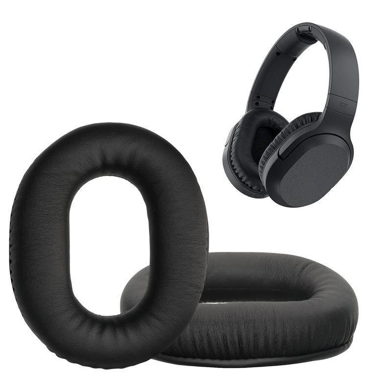 TV, Audio-Video si Foto - Portabile audio - Casti audio - Set 2 pernite casti Kwmobile pentru Sony MDR-RF895RK, MDR-RF995RK, WH-RF40, confort sporit, Piele ecologica, negru - Infinity.ro