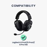 TV, Audio-Video si Foto - Portabile audio - Casti audio - Set 2 pernite casti Kwmobile pentru Logitech G Pro X, G Prox 2, G Pro X SE, confort sporit, Piele ecologica, negru - Infinity.ro