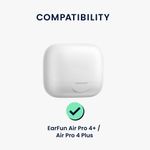 TV, Audio-Video si Foto - Audio Hi-Fi - Accesorii Audio Hi-Fi - Husa casti Kwmobile pentru EarFun Air Pro 4+, Air Pro 4 Plus, cu carabina, antizgarieturi, Silicon, negru - Infinity.ro