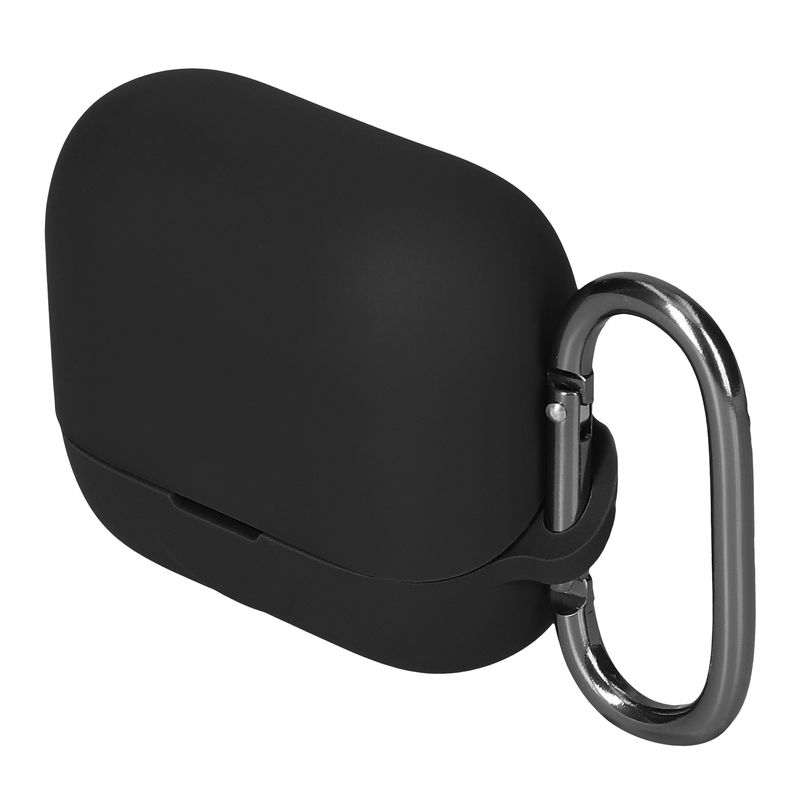 TV, Audio-Video si Foto - Audio Hi-Fi - Accesorii Audio Hi-Fi - Husa casti Kwmobile pentru EarFun Air Pro 4+, Air Pro 4 Plus, cu carabina, antizgarieturi, Silicon, negru - Infinity.ro