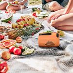 TV, Audio-Video si Foto - Portabile audio - Casti audio - Husa Kwmobile pentru Xiaomi Bluetooth Speaker Mini, anti-alunecare, antizgarieturi, Silicon, portocaliu - Infinity.ro