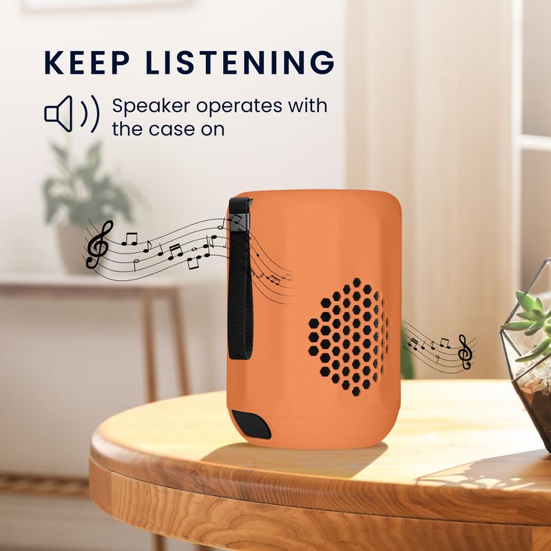 TV, Audio-Video si Foto - Portabile audio - Casti audio - Husa Kwmobile pentru Xiaomi Bluetooth Speaker Mini, anti-alunecare, antizgarieturi, Silicon, portocaliu - Infinity.ro