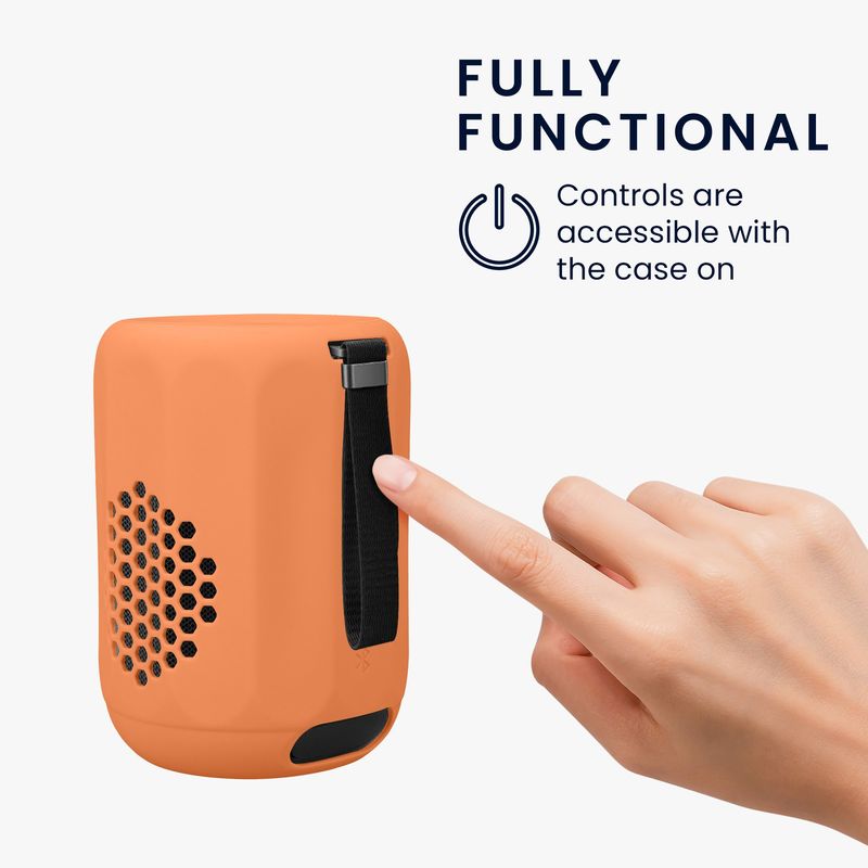 TV, Audio-Video si Foto - Portabile audio - Casti audio - Husa Kwmobile pentru Xiaomi Bluetooth Speaker Mini, anti-alunecare, antizgarieturi, Silicon, portocaliu - Infinity.ro