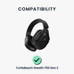 TV, Audio-Video si Foto - Portabile audio - Casti audio - Set 2 pernite casti Kwmobile pentru Turtle Beach TurtleBeach Stealth 700 Gen 2, confort sporit, Piele ecologica, negru - Infinity.ro