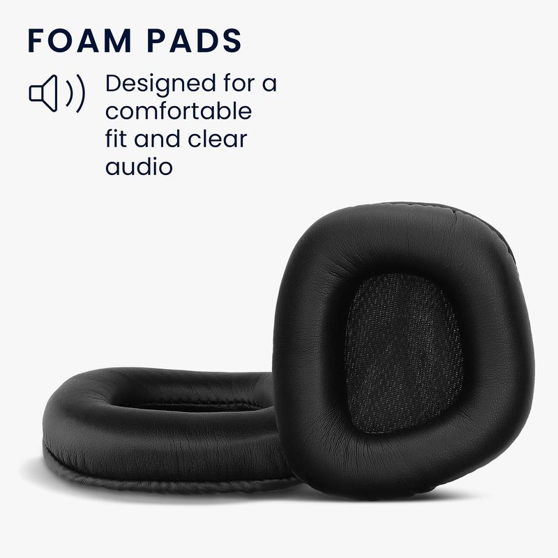 TV, Audio-Video si Foto - Portabile audio - Casti audio - Set 2 pernite casti Kwmobile pentru Corsair Void v2, Void Elite Surround, Void Pro, confort, Piele ecologica, negru - Infinity.ro