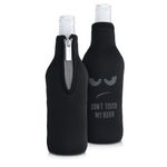 Casa si Gradina - Bucatarie si vesela - Cani si pahare - Sticle - Set 2 huse termoizolante pentru sticle Kwmobile, fermoar, neopren, alb si negru - Infinity.ro