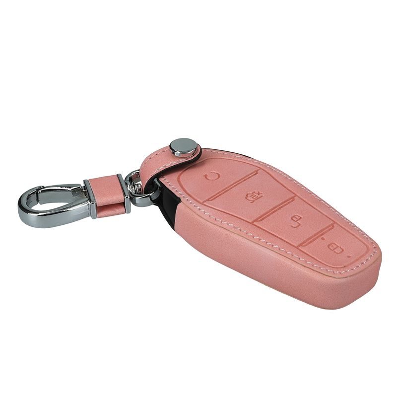 Auto si Moto - Electronice auto - Accesorii electronice auto - Husa cheie auto Kwmobile pentru BYD Atto 3, Atto 2, Sealion, Han, anti-alunecare, piele ecologica, roz - Infinity.ro