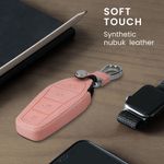 Auto si Moto - Electronice auto - Accesorii electronice auto - Husa cheie auto Kwmobile pentru BYD Atto 3, Atto 2, Sealion, Han, anti-alunecare, piele ecologica, roz - Infinity.ro