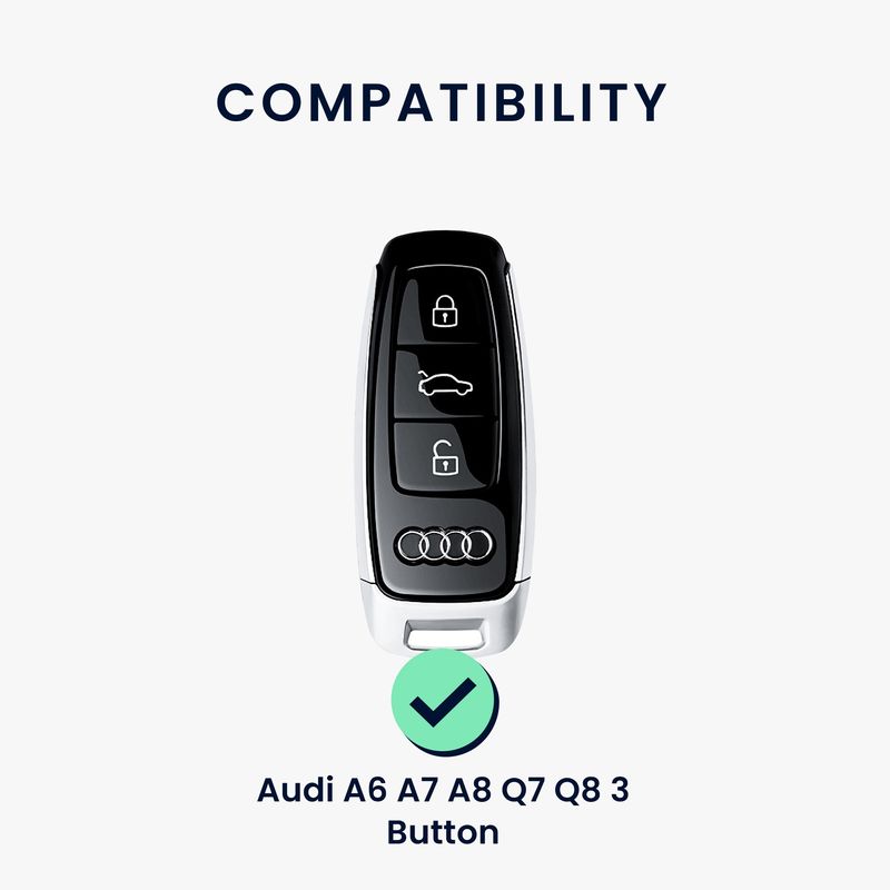Auto si Moto - Electronice auto - Accesorii electronice auto - Husa cheie auto Kwmobile pentru Audi A6, A7, A8, Q7, anti-alunecare, TPU, mov - Infinity.ro