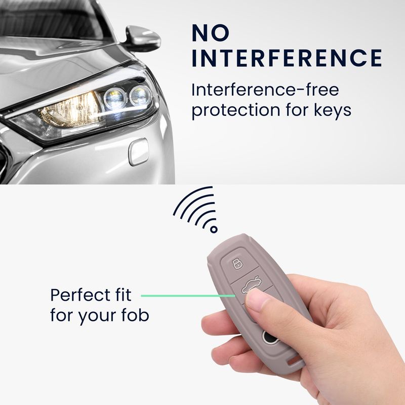 Auto si Moto - Electronice auto - Accesorii electronice auto - Husa cheie auto Kwmobile pentru Audi A6, A7, A8, Q7, anti-alunecare, TPU, mov - Infinity.ro