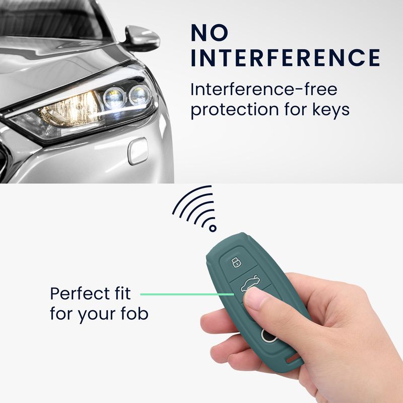 Auto si Moto - Electronice auto - Accesorii electronice auto - Husa cheie auto Kwmobile pentru Audi A6, A7, A8, Q7, anti-alunecare, TPU, albastru - Infinity.ro