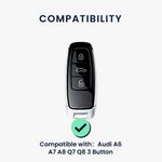Auto si Moto - Electronice auto - Accesorii electronice auto - Husa cheie auto Kwmobile pentru Audi A6, A7, A8, Q7, anti-alunecare, TPU, finisaj mat - Infinity.ro