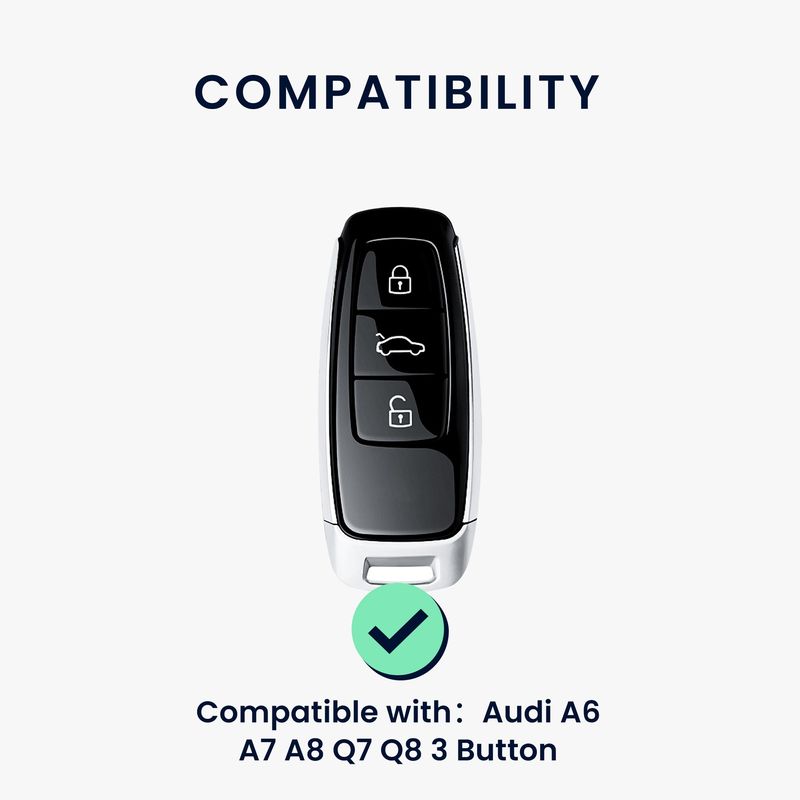 Auto si Moto - Electronice auto - Accesorii electronice auto - Husa cheie auto Kwmobile pentru Audi A6, A7, A8, Q7, anti-alunecare, TPU, finisaj mat - Infinity.ro