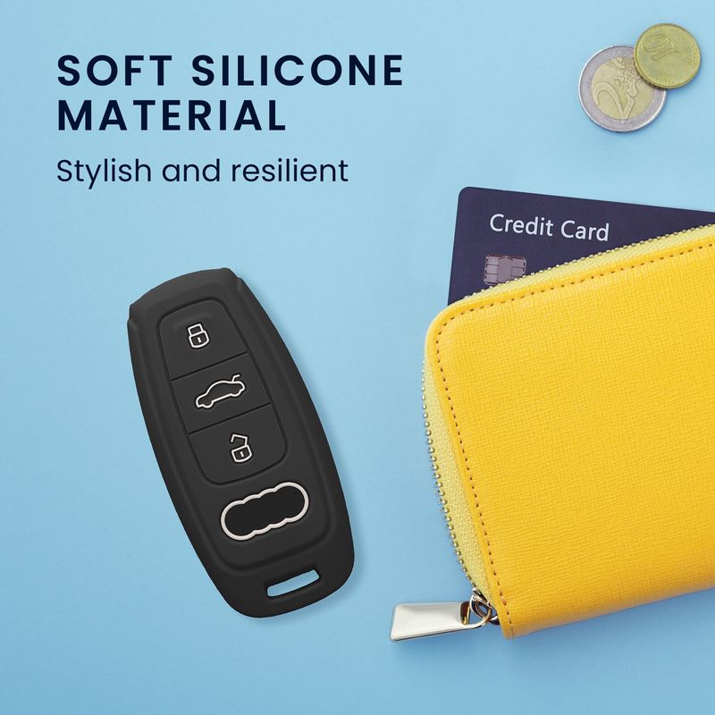 Auto si Moto - Electronice auto - Accesorii electronice auto - Husa cheie auto Kwmobile pentru Audi A6, A7, A8, Q7, anti-alunecare, TPU, finisaj mat - Infinity.ro