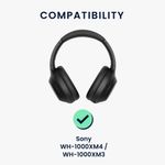 TV, Audio-Video si Foto - Portabile audio - Casti audio - Set 3 pernite casti Kwmobile pentru Sony WH-1000XM4, WH-1000XM3, protectie la zgarieturi, confort sporit, Silicon, bej - Infinity.ro