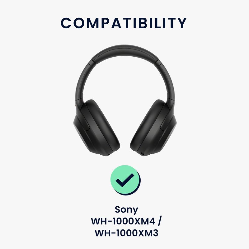 TV, Audio-Video si Foto - Portabile audio - Casti audio - Set 3 pernite casti Kwmobile pentru Sony WH-1000XM4, WH-1000XM3, protectie la zgarieturi, confort sporit, Silicon, bej - Infinity.ro