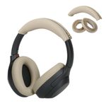 TV, Audio-Video si Foto - Portabile audio - Casti audio - Set 3 pernite casti Kwmobile pentru Sony WH-1000XM4, WH-1000XM3, protectie la zgarieturi, confort sporit, Silicon, bej - Infinity.ro
