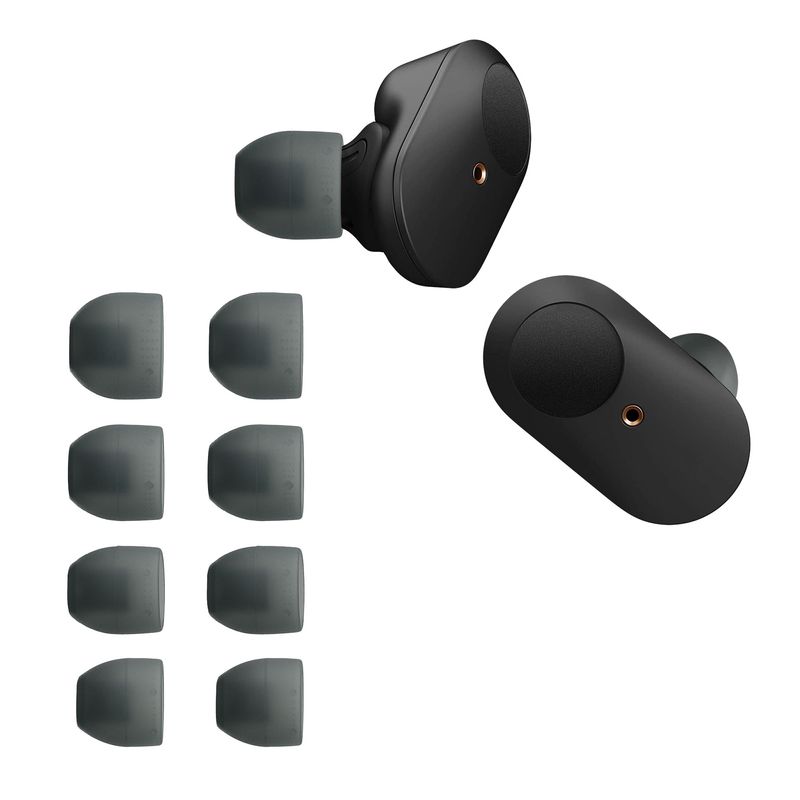 TV, Audio-Video si Foto - Portabile audio - Casti audio - Set 8 dopuri casti Kwmobile pentru Sony WF-1000XM3, WF-SP900, WF-SP510, confort sporit, Silicon, negru - Infinity.ro