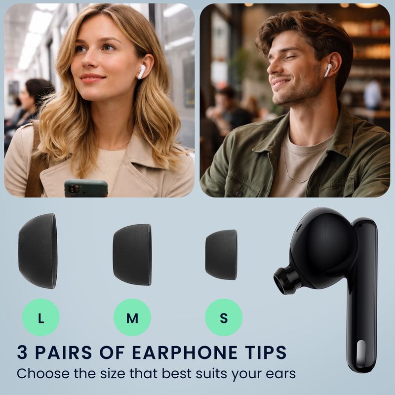 TV, Audio-Video si Foto - Portabile audio - Casti audio - Set 6 dopuri casti Kwmobile pentru OPPO Enco Free2, Enco Free 2i, Enco X, confort sporit, Silicon, negru - Infinity.ro