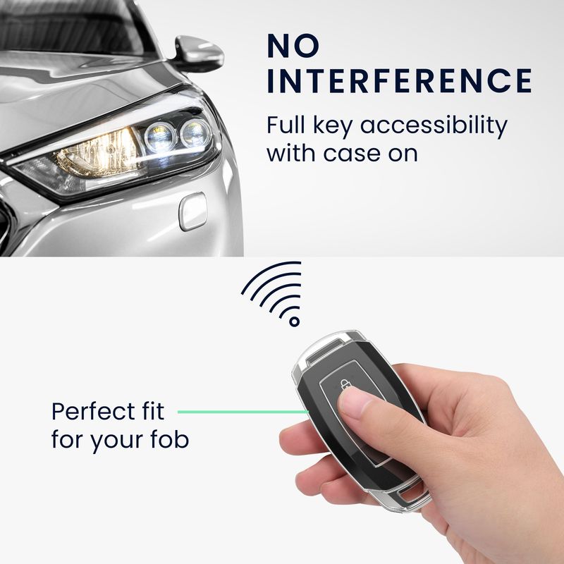 Auto si Moto - Electronice auto - Accesorii electronice auto - Husa cheie auto Kwmobile pentru Hyundai i30, Azera, ix35, Elantra, anti-alunecare, TPU, transparent - Infinity.ro