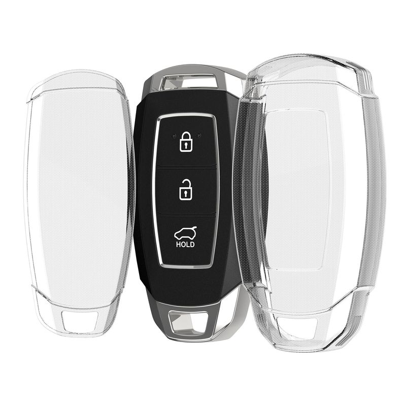 Auto si Moto - Electronice auto - Accesorii electronice auto - Husa cheie auto Kwmobile pentru Hyundai i30, Azera, ix35, Elantra, anti-alunecare, TPU, transparent - Infinity.ro