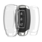 Auto si Moto - Electronice auto - Accesorii electronice auto - Husa cheie auto Kwmobile pentru Hyundai i30, Azera, ix35, Elantra, anti-alunecare, TPU, transparent - Infinity.ro