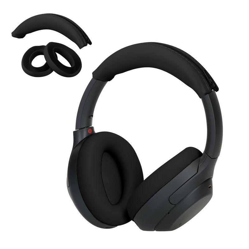 TV, Audio-Video si Foto - Portabile audio - Casti audio - Set 3 pernite casti Kwmobile pentru Sony WH-1000XM4, WH-1000XM3, protectie la zgarieturi, confort sporit, Silicon, negru - Infinity.ro